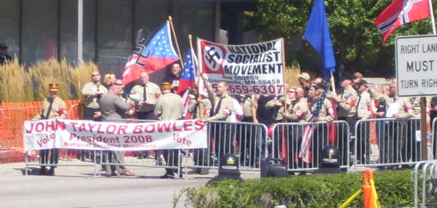 Omaha Nebraska Sep 1 2007 Nazis Addressing their "supporters"